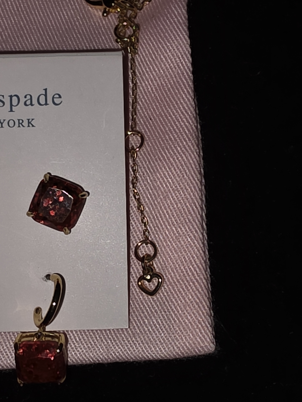 kate spade Gold and Red Glitter Jewelry Set - Picture 4 of 5